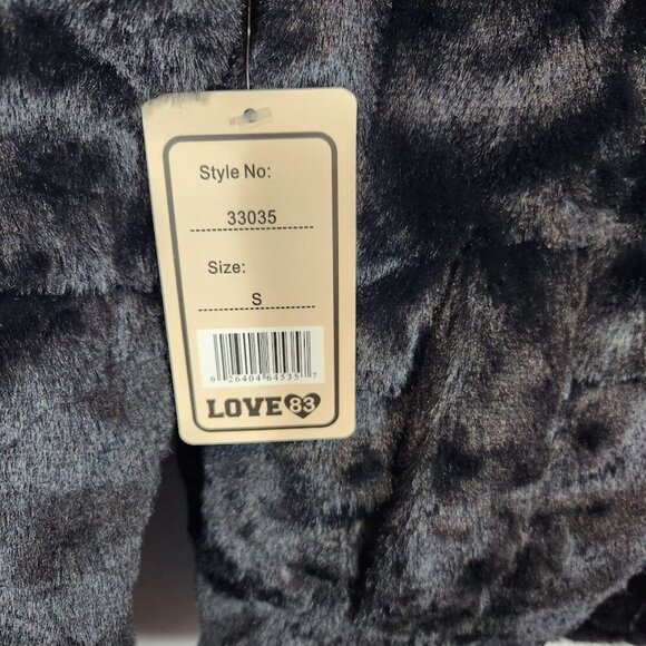 Love83 Faux‎ Fur Jacket in Black - Size Small - Picture 5 of 9